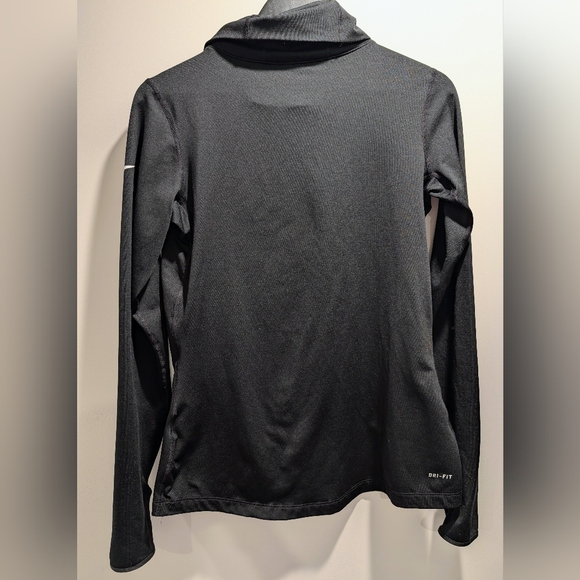 Nike Dri-fit Long Sleeve Black Cowl Neck Top Large Excellent Condition - Picture 8 of 11
